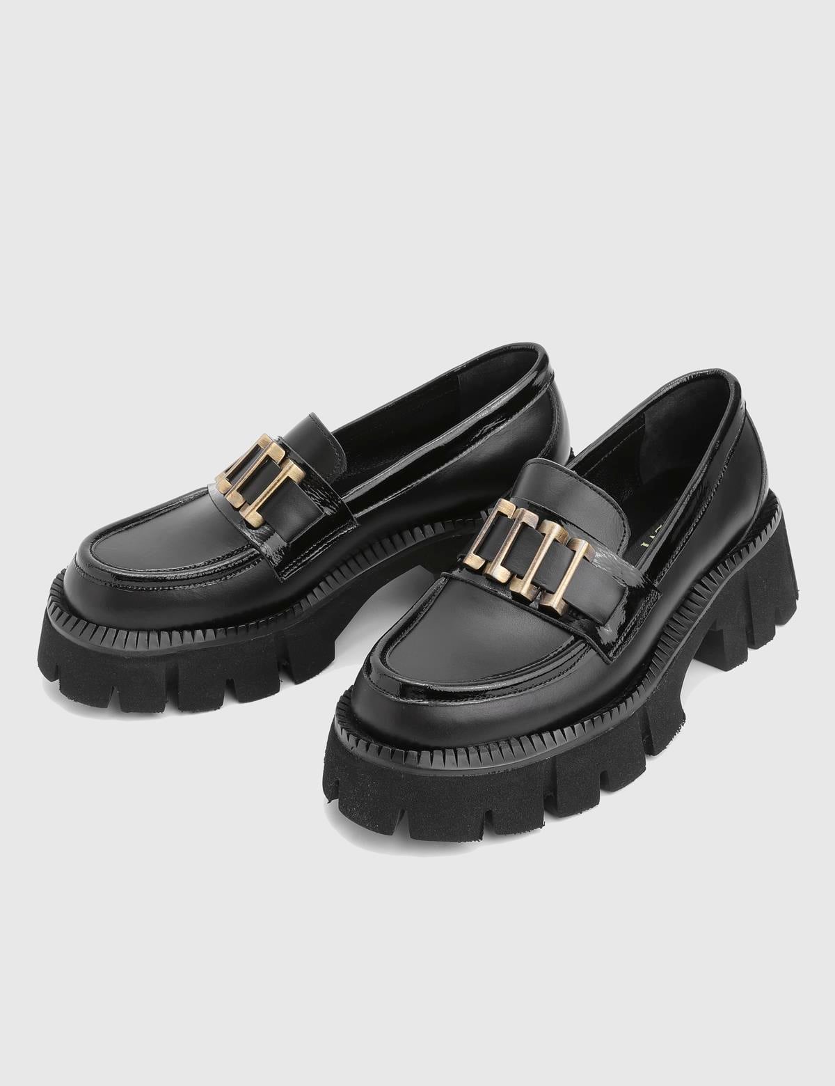 Anto Black Patent Leather Women's Loafer