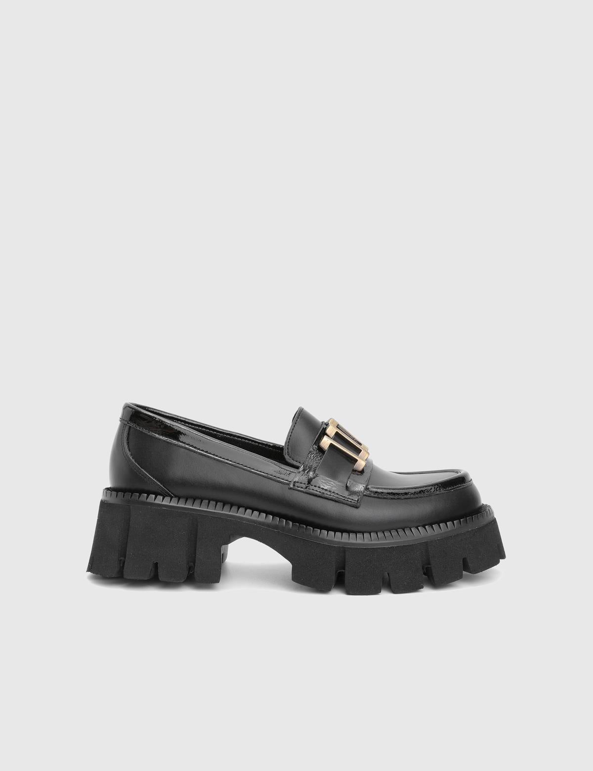 Anto Black Patent Leather Women's Loafer