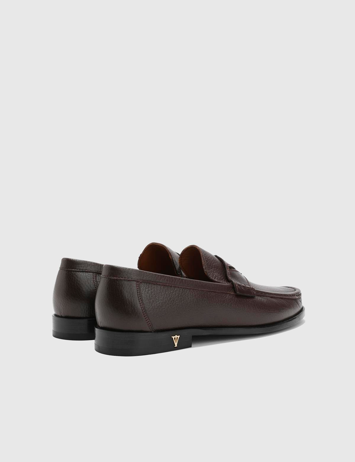 Arrec Brown Floater Leather Men's Loafer