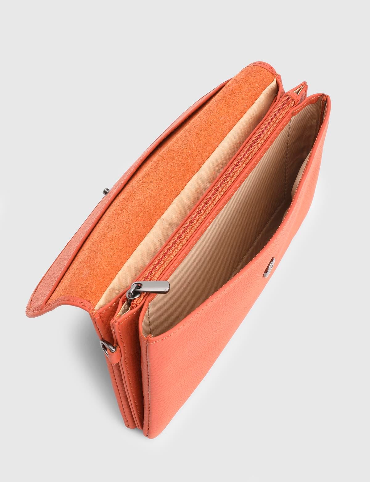 Arvin Orange Floater Leather Women's Wallet