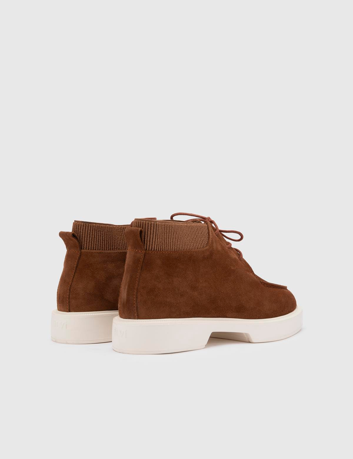 Atera Saddle Brown Suede Leather Women's Boot