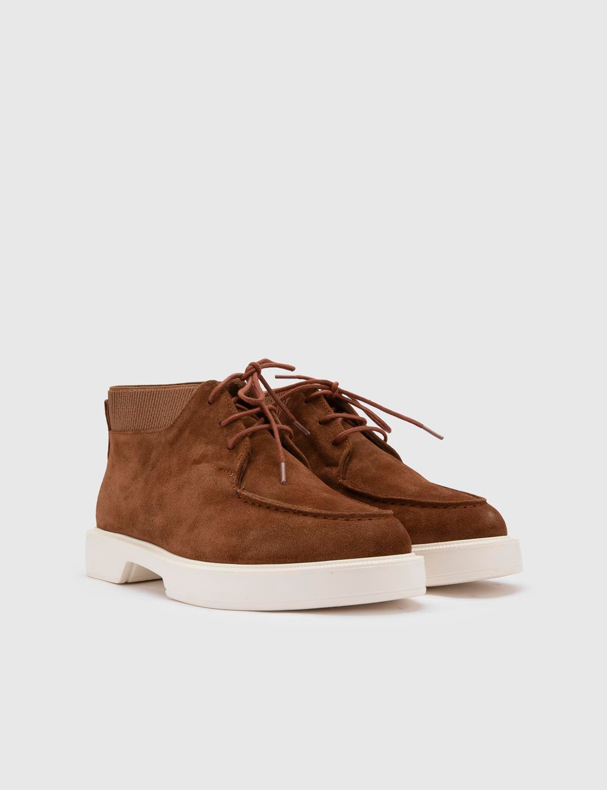 Atera Saddle Brown Suede Leather Women's Boot