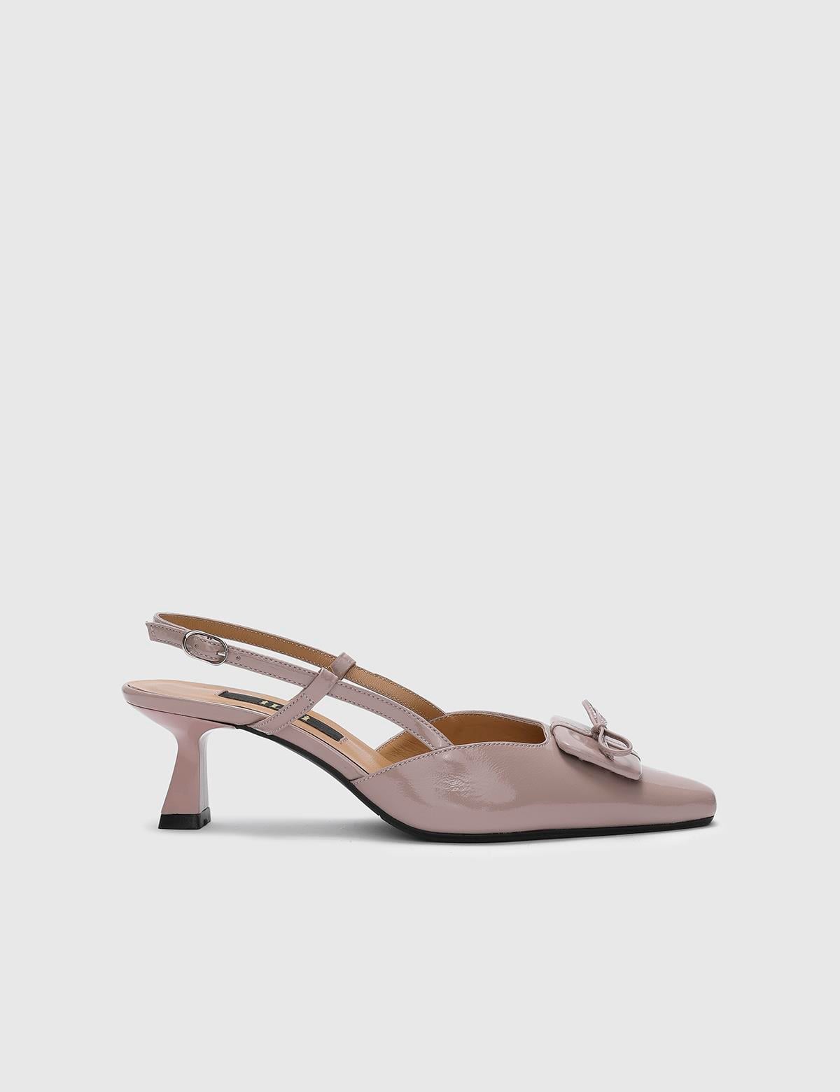 Avermaet Mink Patent Leather Women's Heeled Sandal