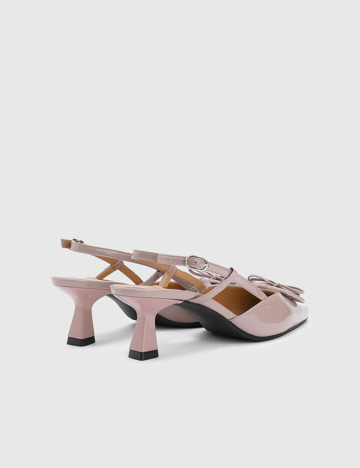 Avermaet Mink Patent Leather Women's Heeled Sandal