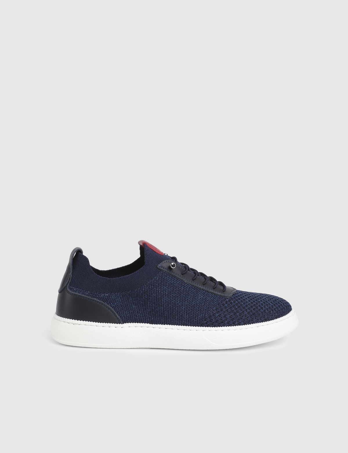 Axton Navy Blue Leather Tricot Men's Sneaker