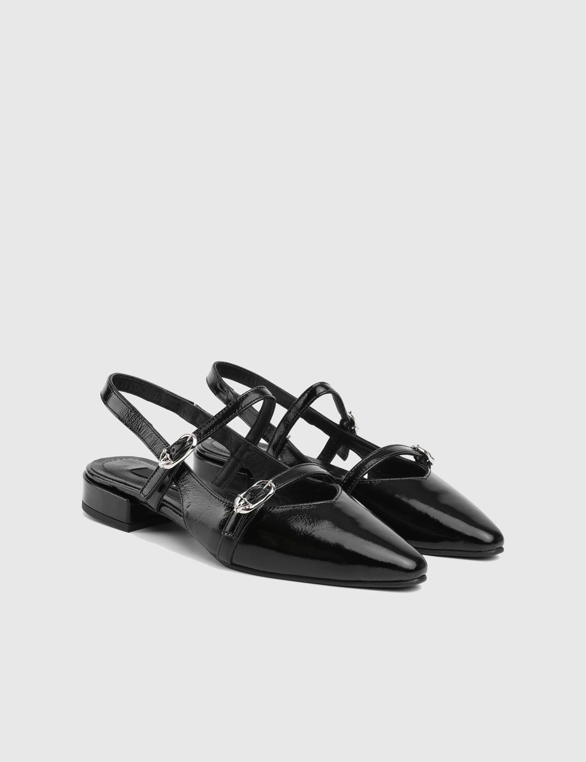 Baia Black Patent Leather Women's Sandal