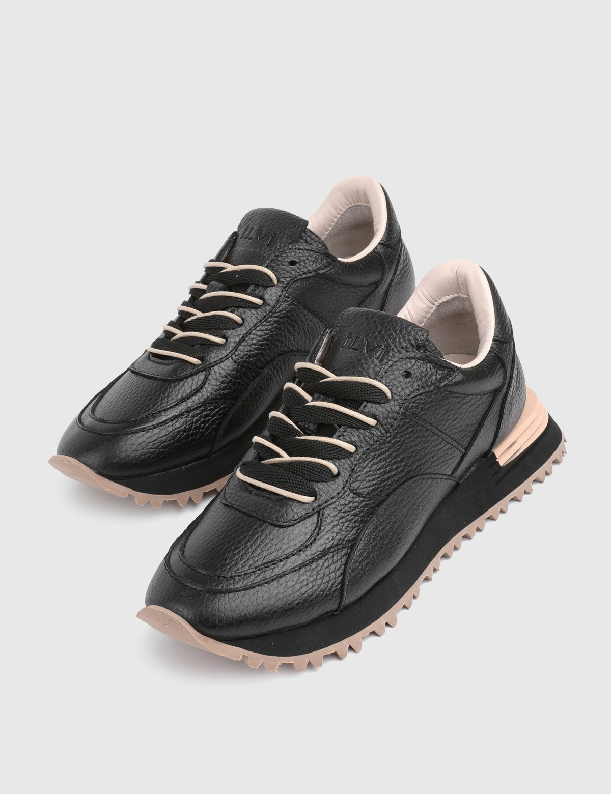Ballatria Hakiki Floter Deri Kadın Krem Sneaker
