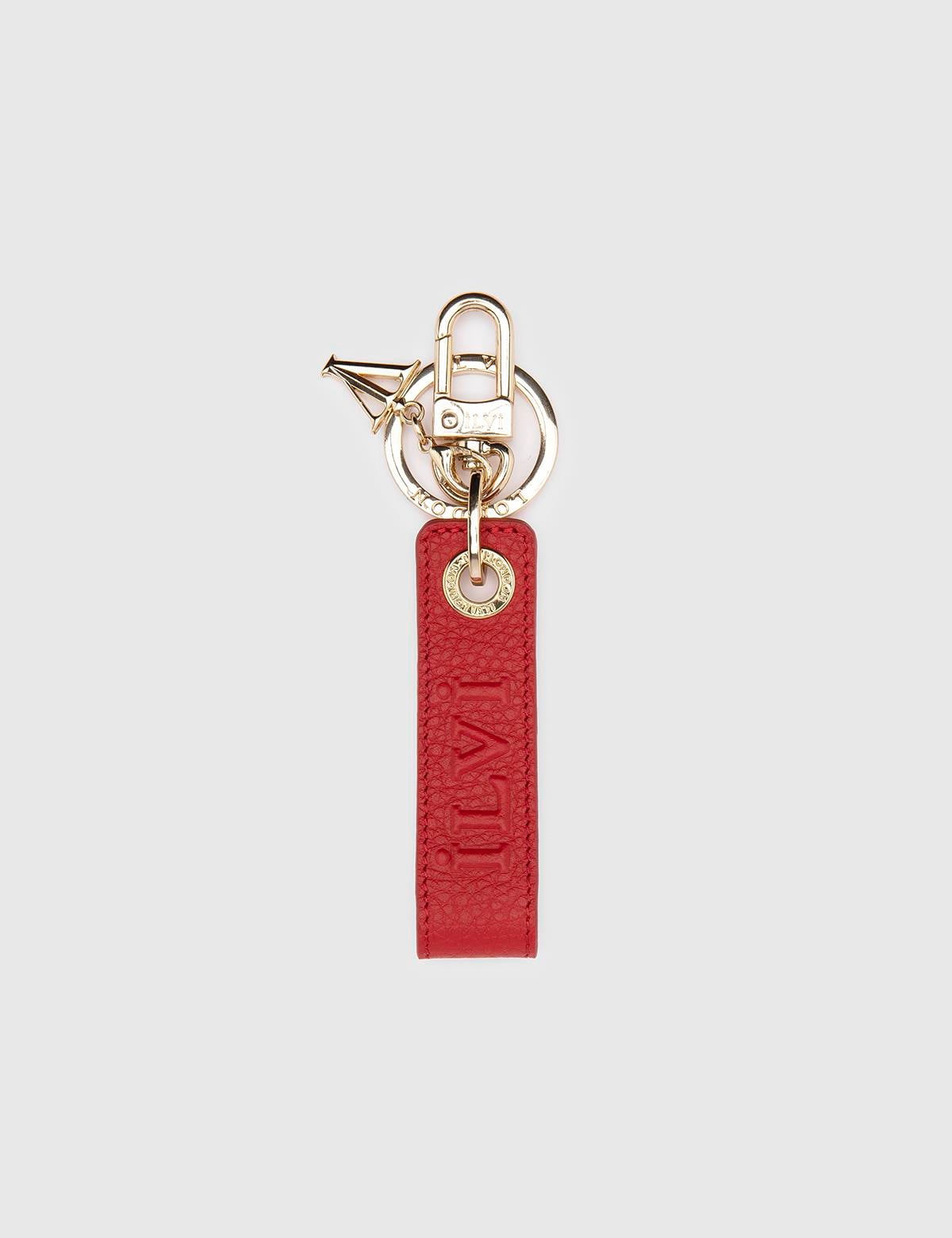 Bates Red Floater Leather Unisex Keychain
