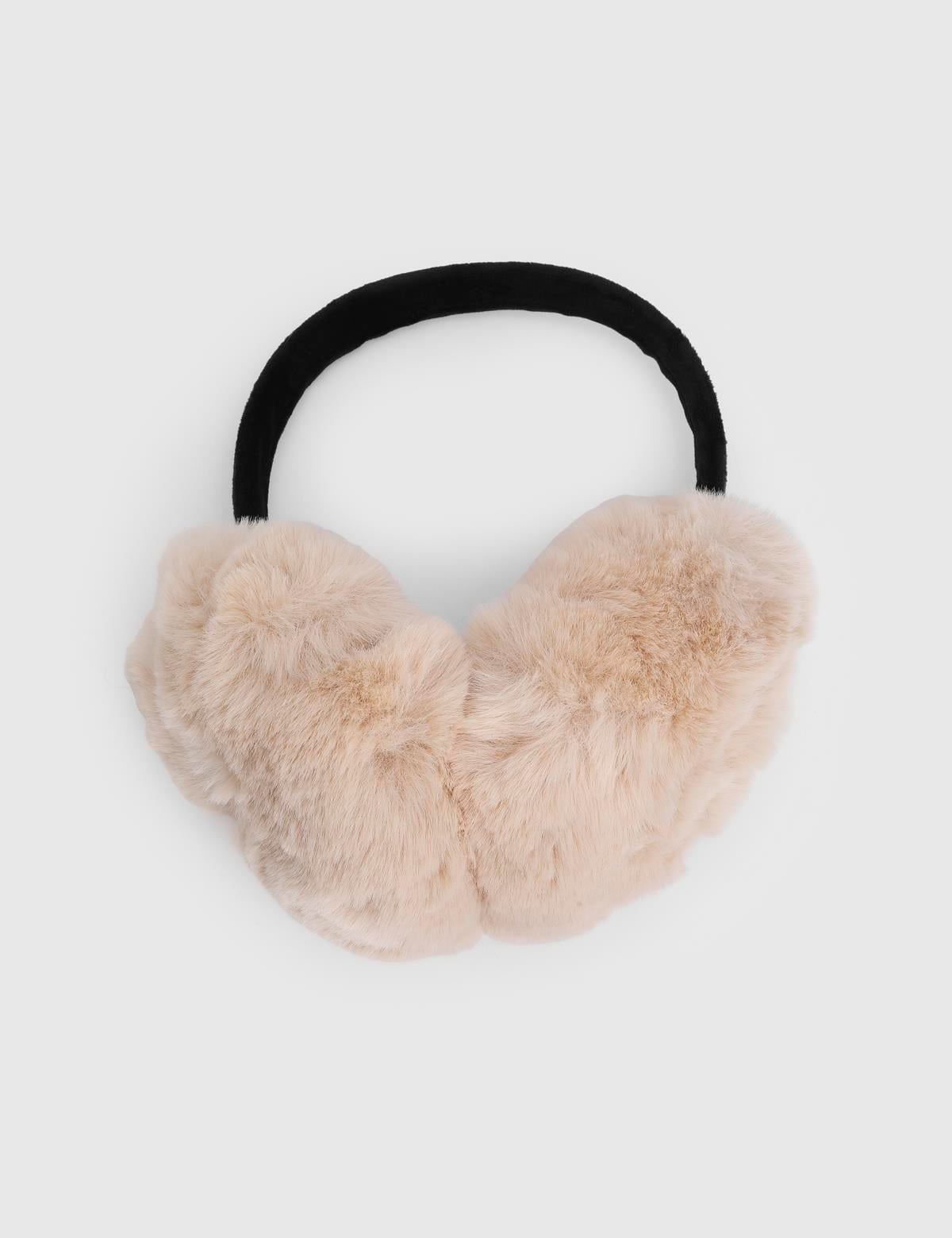 Belinay Beige Unisex Faux Fur Earmuffs