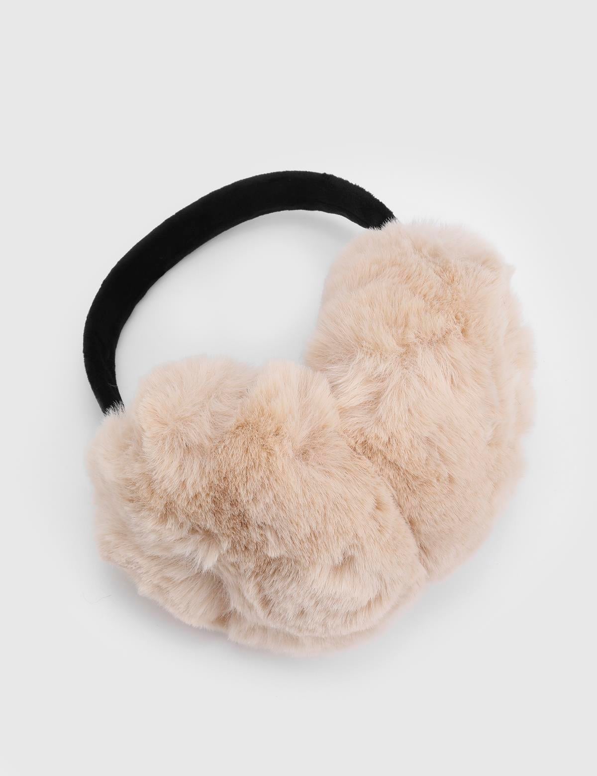 Belinay Beige Unisex Faux Fur Earmuffs