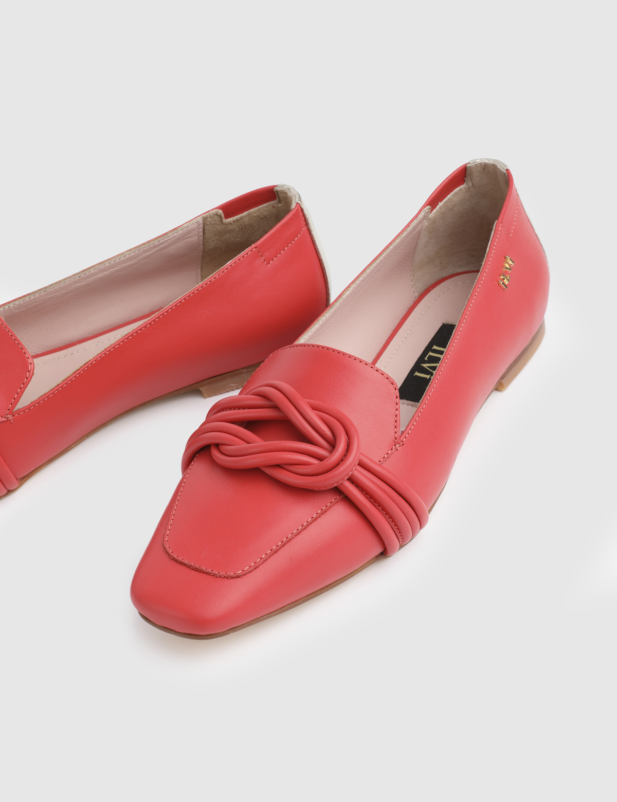 Bern Red Leather Women's Loafer