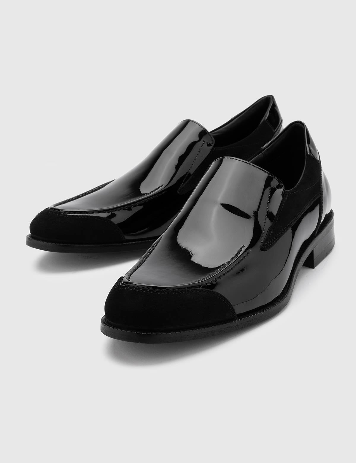 Betje Black Suede-Black Patent Leather Men's Classic Shoe