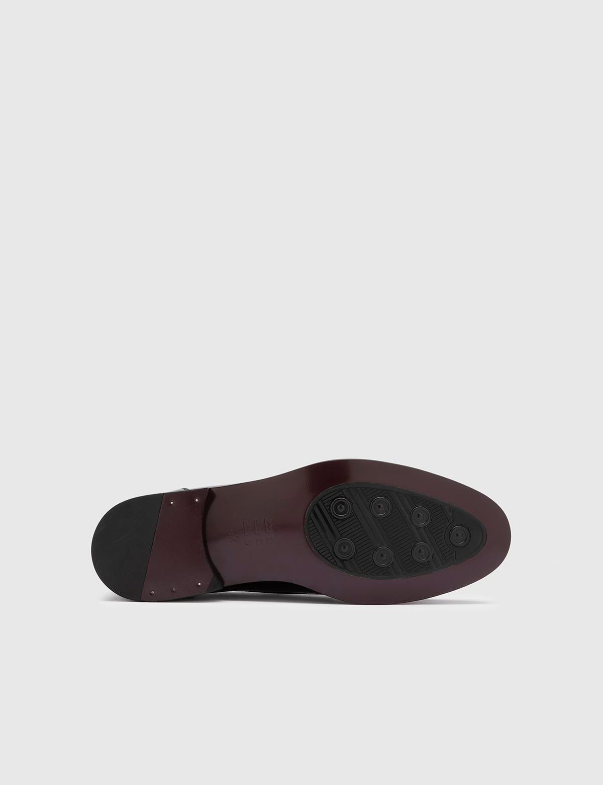 Betje Black Suede-Black Patent Leather Men's Classic Shoe