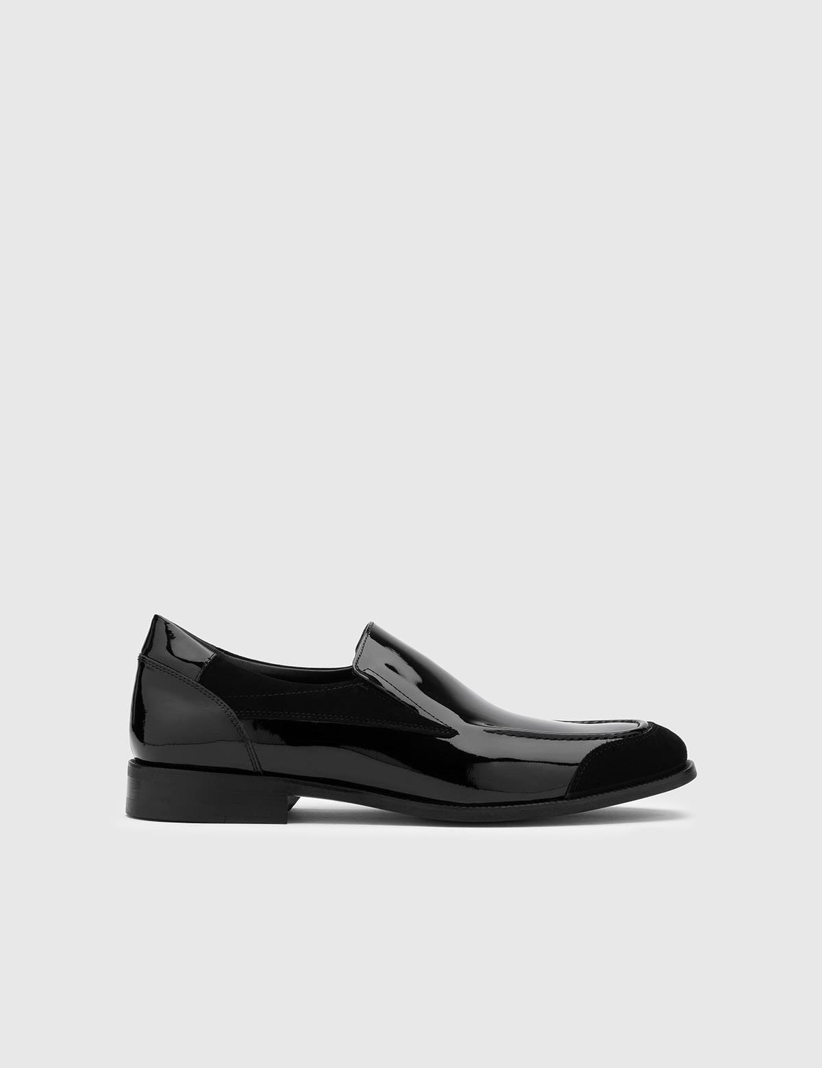 Betje Black Suede-Black Patent Leather Men's Classic Shoe