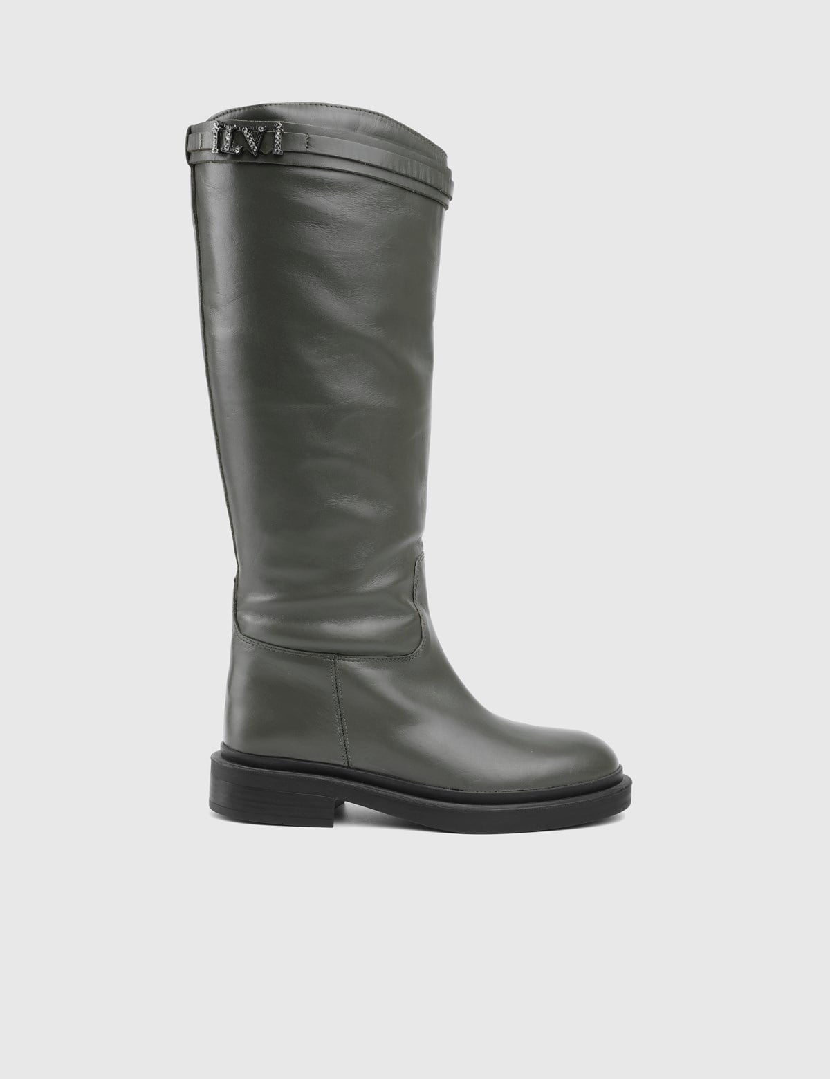 Bex Khaki Leather Women's High Boot