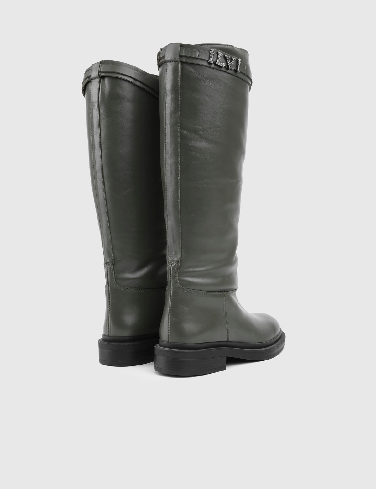 Bex Khaki Leather Women's High Boot