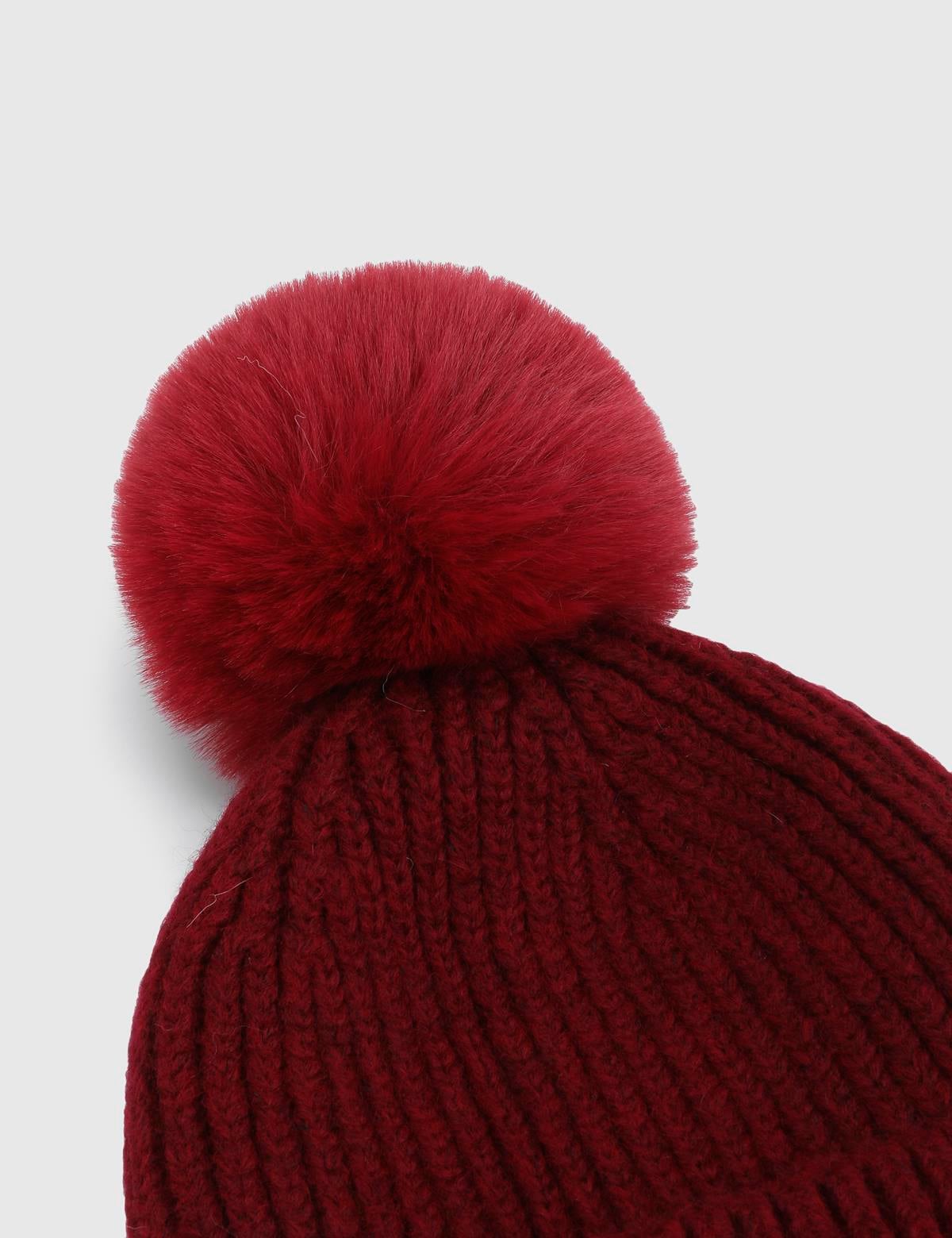 Biane Burgundy Unisex Tricot Beret