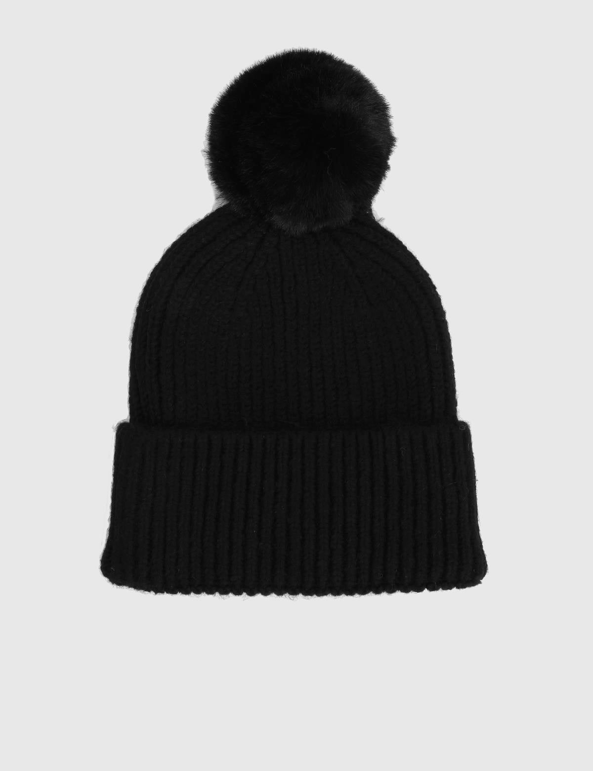 Biane Black Unisex Tricot Beret