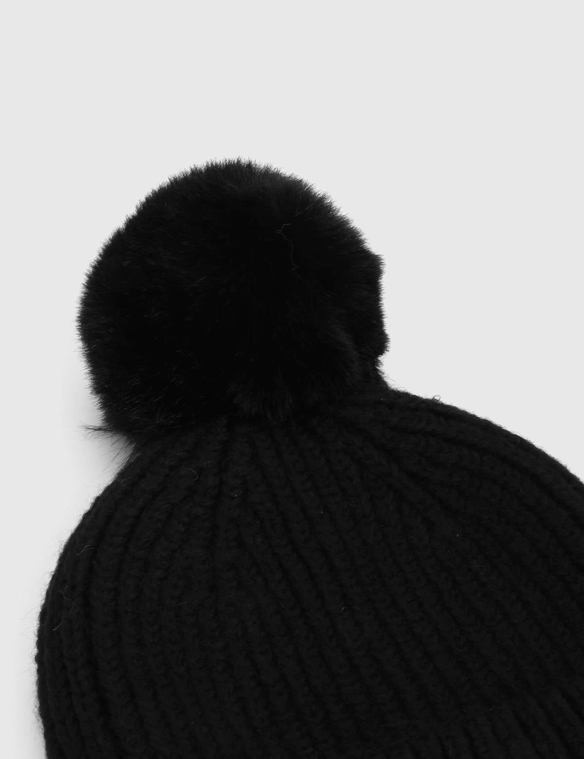 Biane Black Unisex Tricot Beret