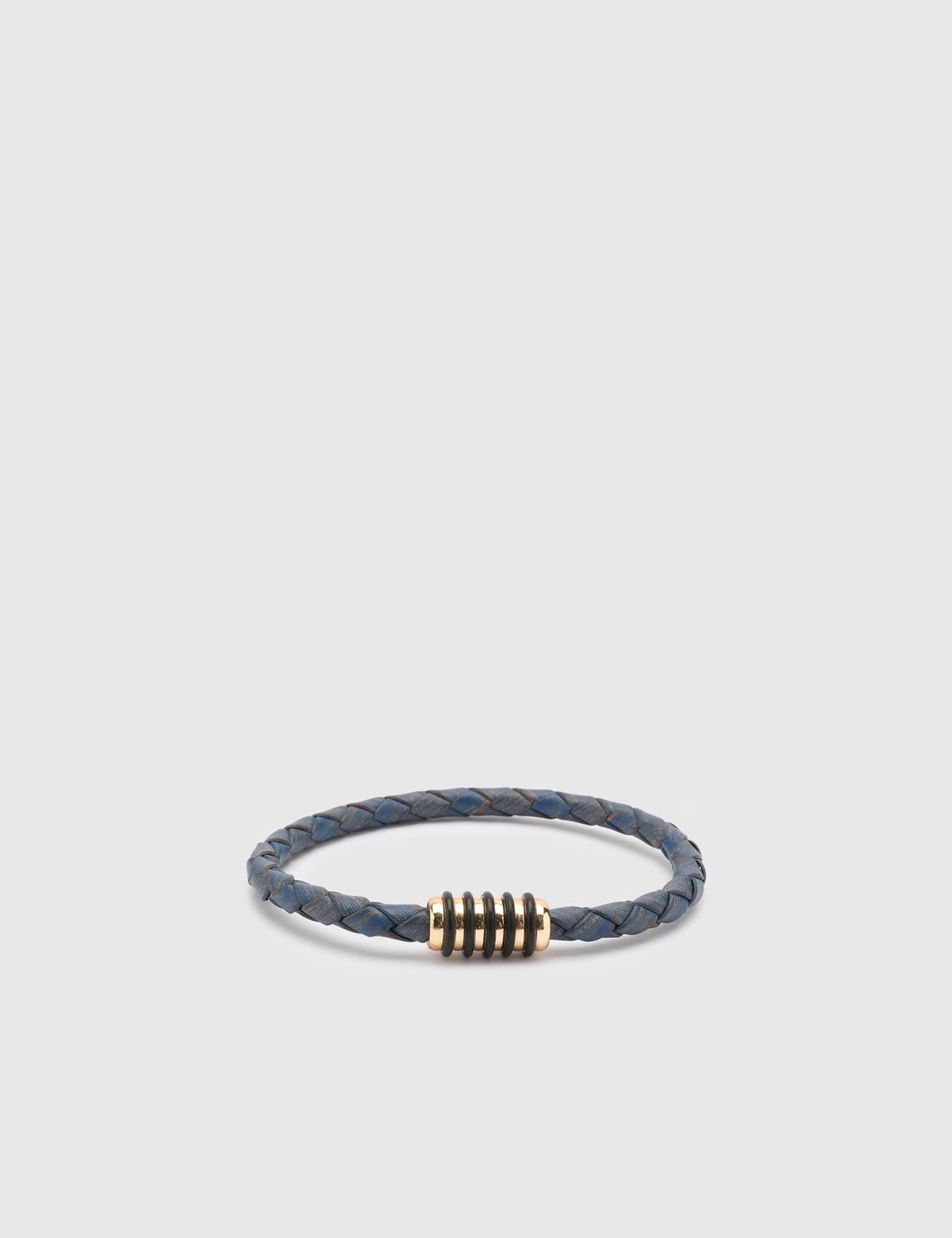 Birken Blue Leather Men's Bracelet