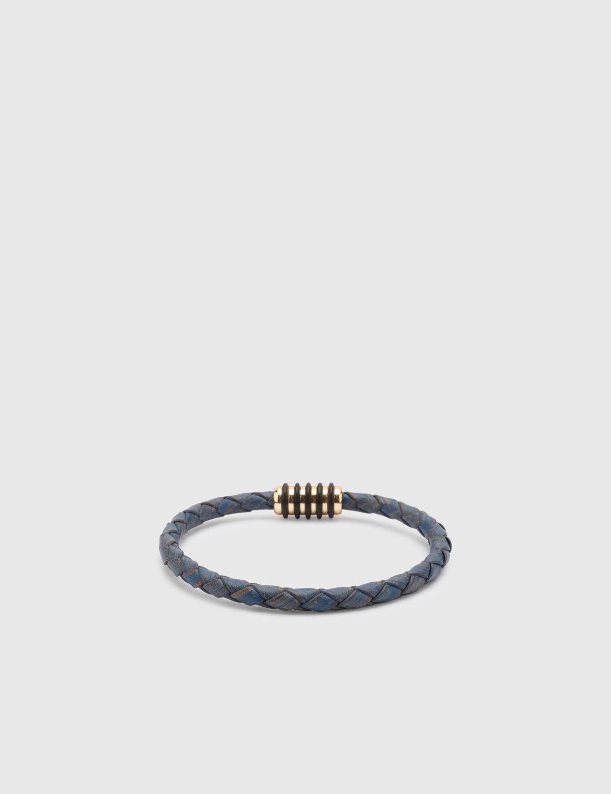Birken Blue Leather Men's Bracelet
