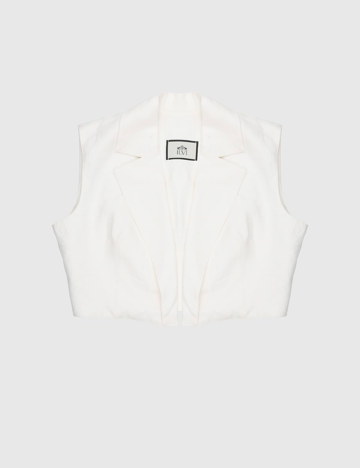 Blasa Cream Women's Linen Vest