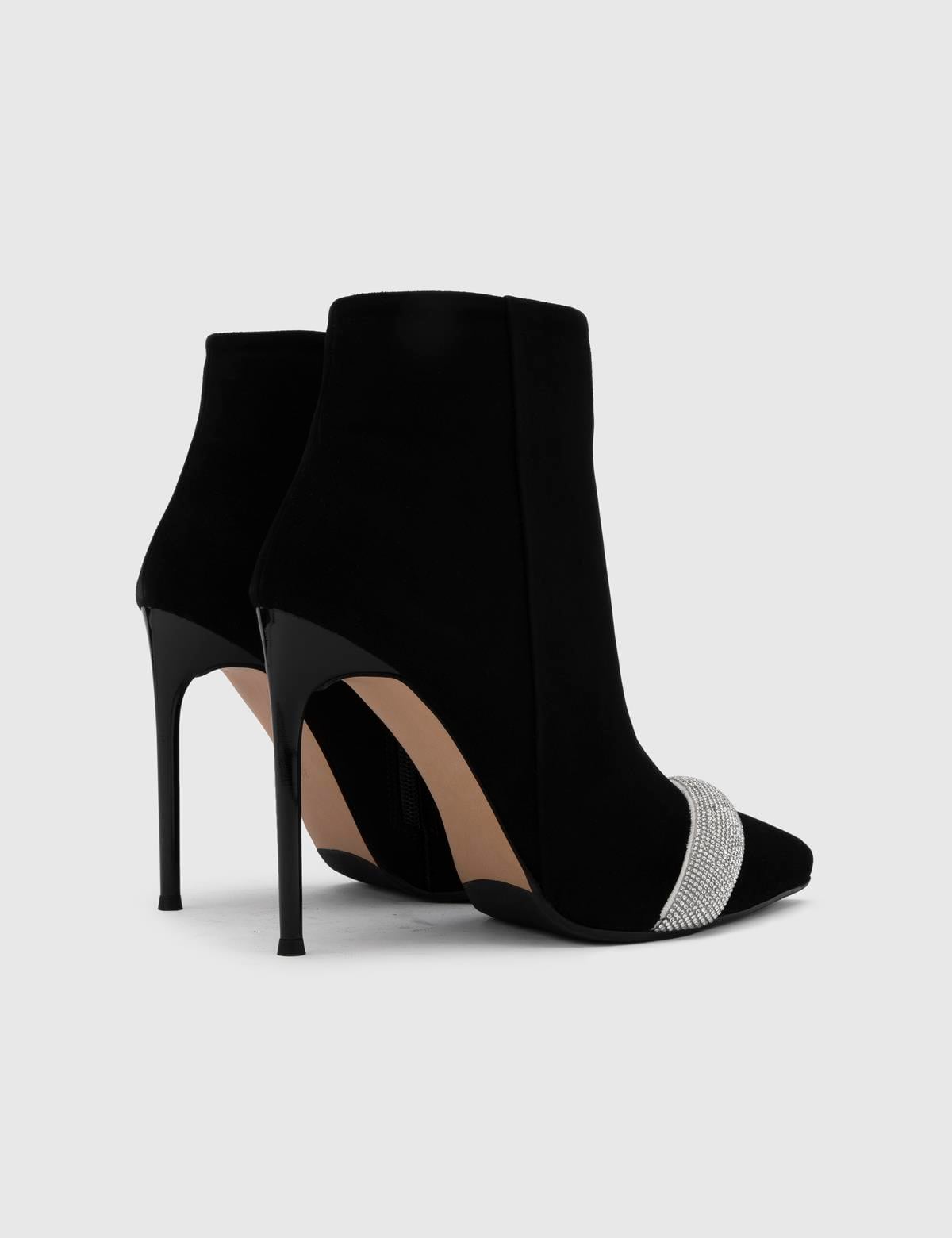 Blenda Black Suede Leather Women's Heeled Boot