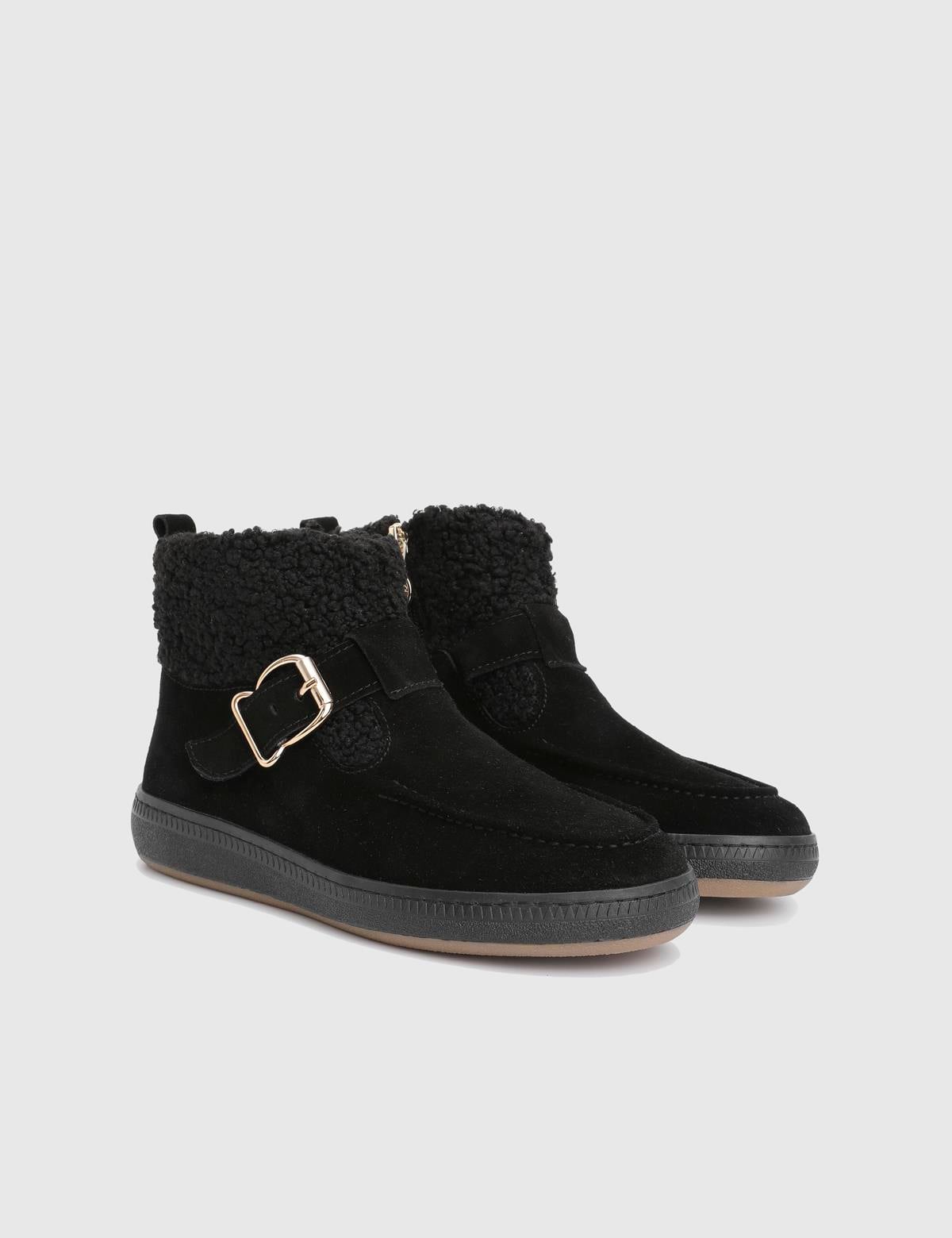 Bliz Black Suede Leather Women's Boot