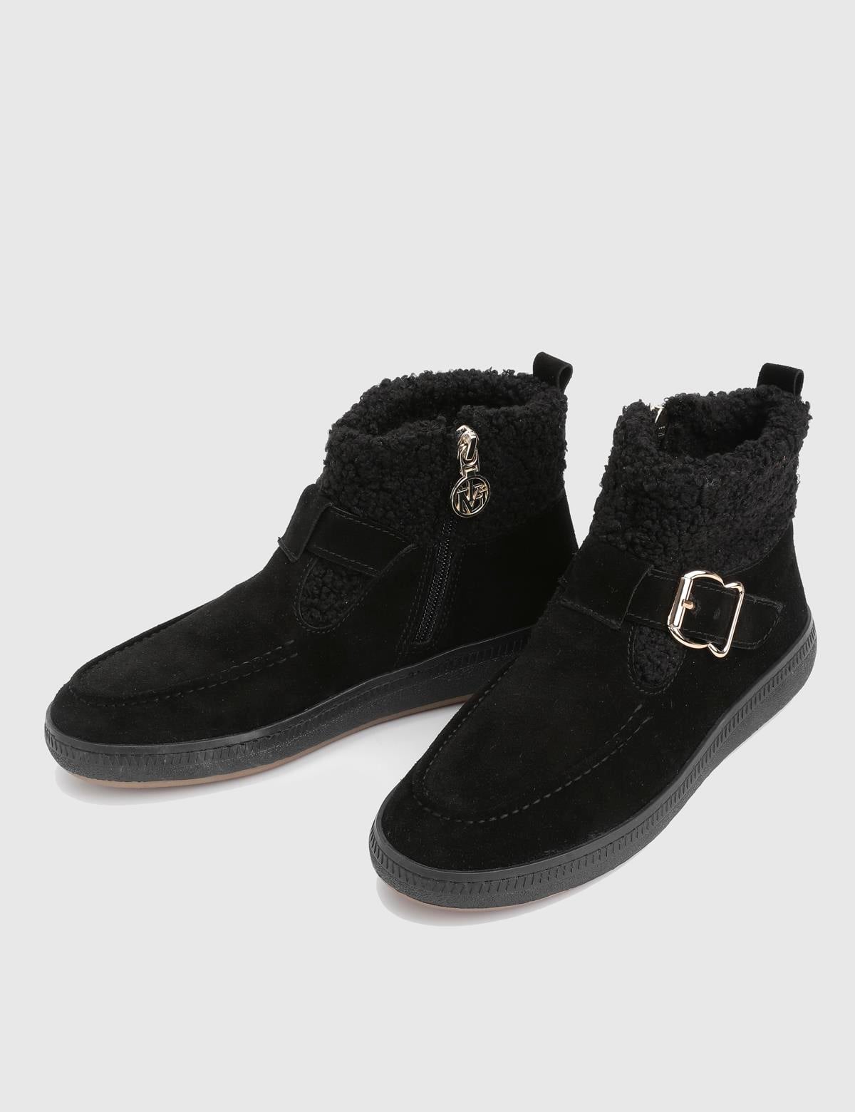 Bliz Black Suede Leather Women's Boot