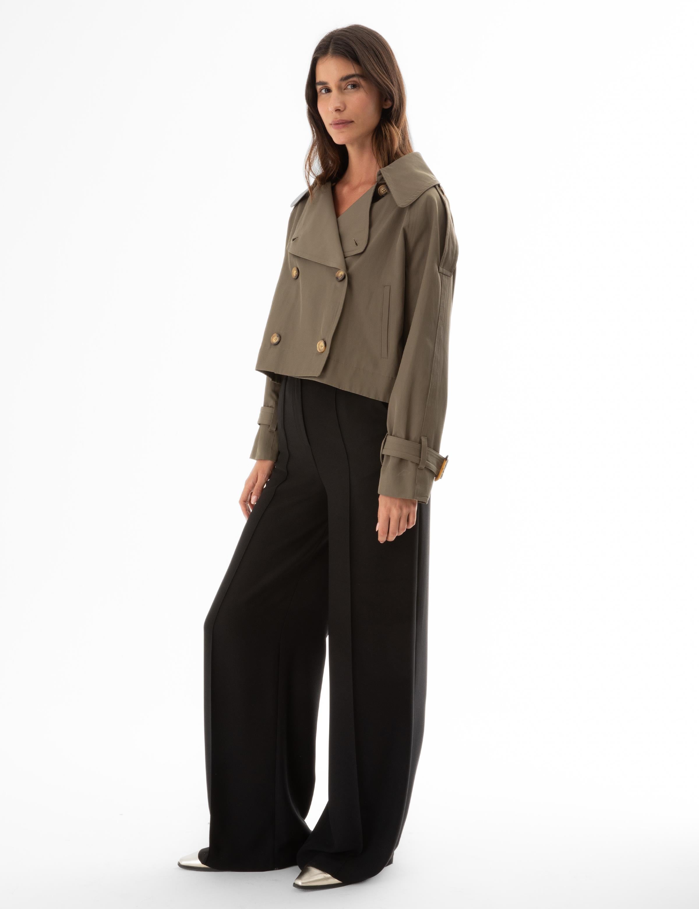 Bolton Khaki Women's Biker Jacket