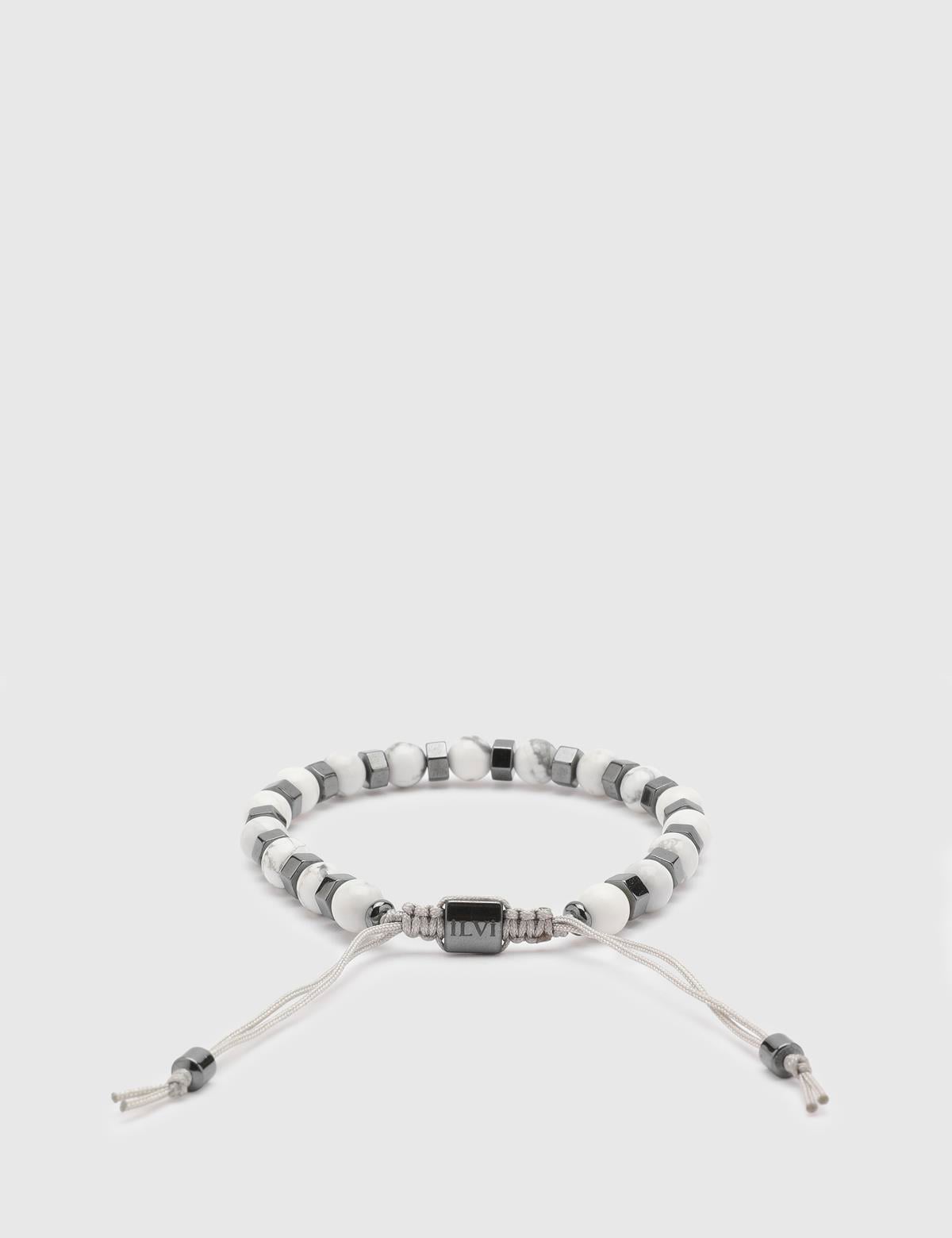 Bowen White Natural Stone Men's Bracelet