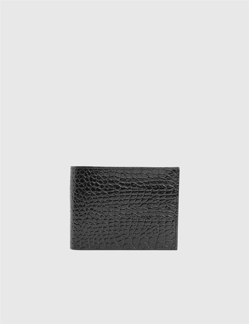 Breda Black Printed Leather Men's Wallet