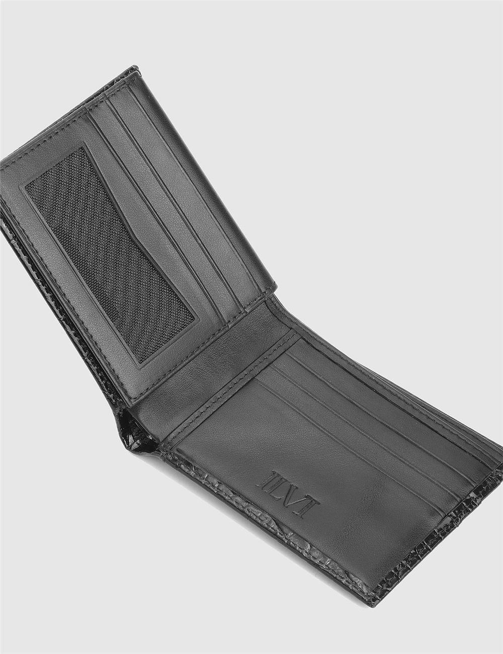 Breda Black Printed Leather Men's Wallet