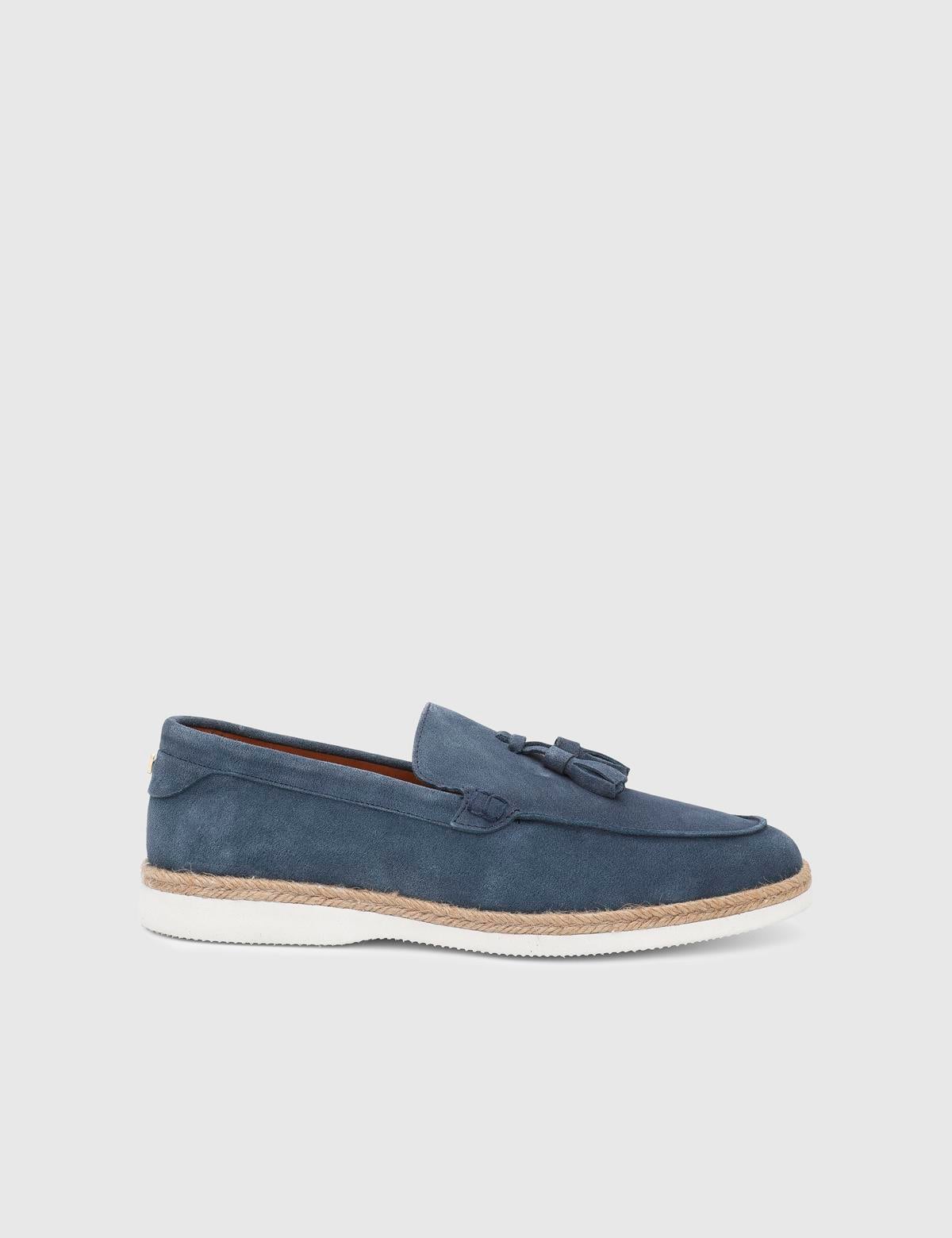 Caistor Blue Suede Leather Men's Loafer