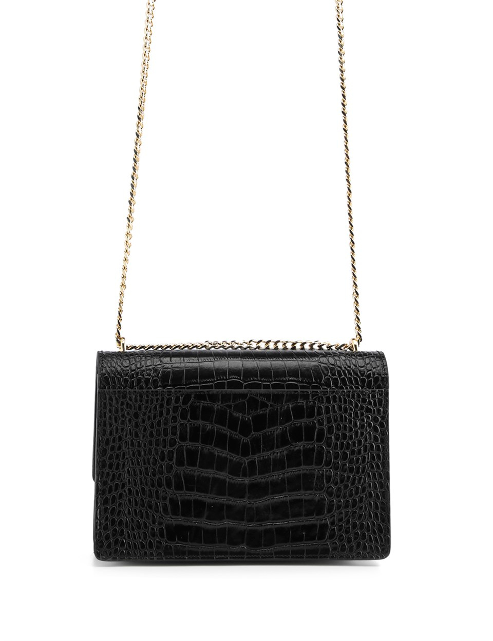 バッグ Roen leather west shoulderbag crocodile Women's Crocodile Genuine Leather Minimalist Lock Top Handle Bag