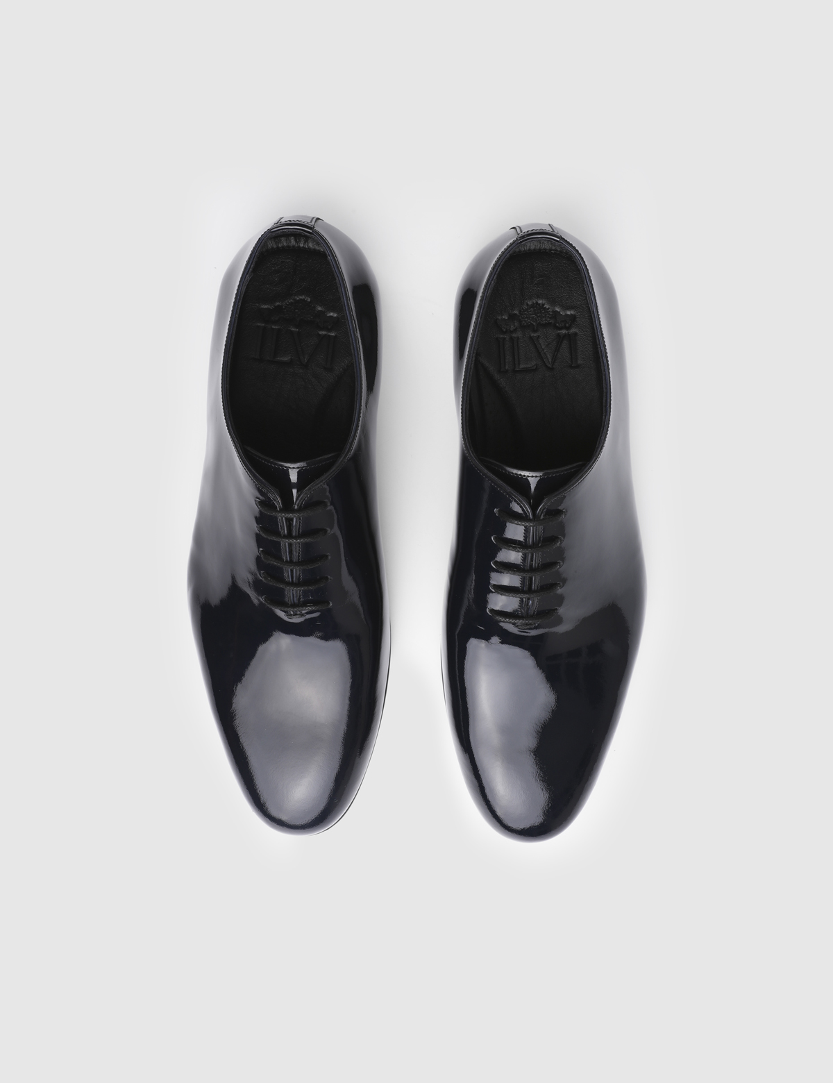 Cesare Navy Blue Patent Leather Men's Tuxedo Shoe