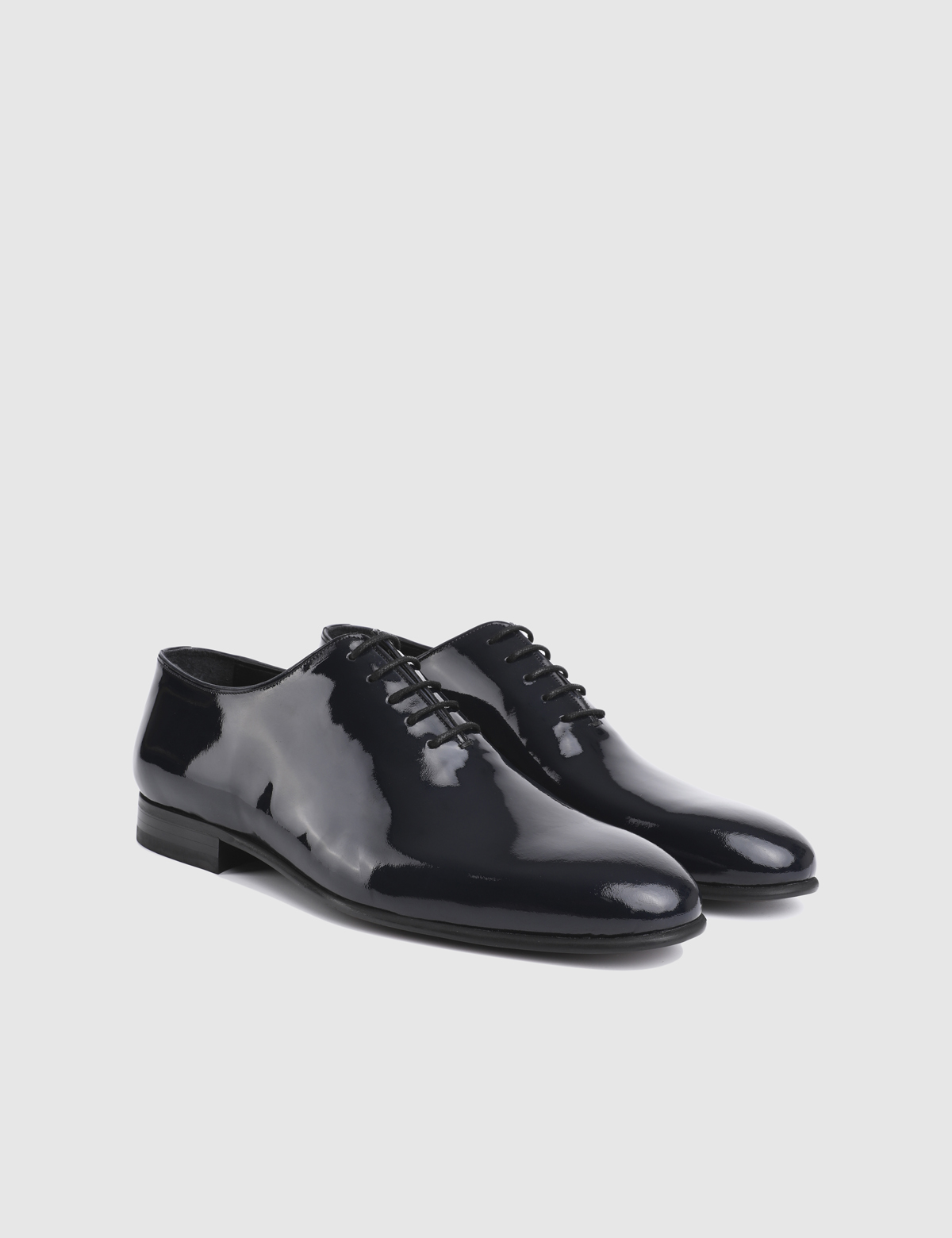 Cesare Navy Blue Patent Leather Men's Tuxedo Shoe