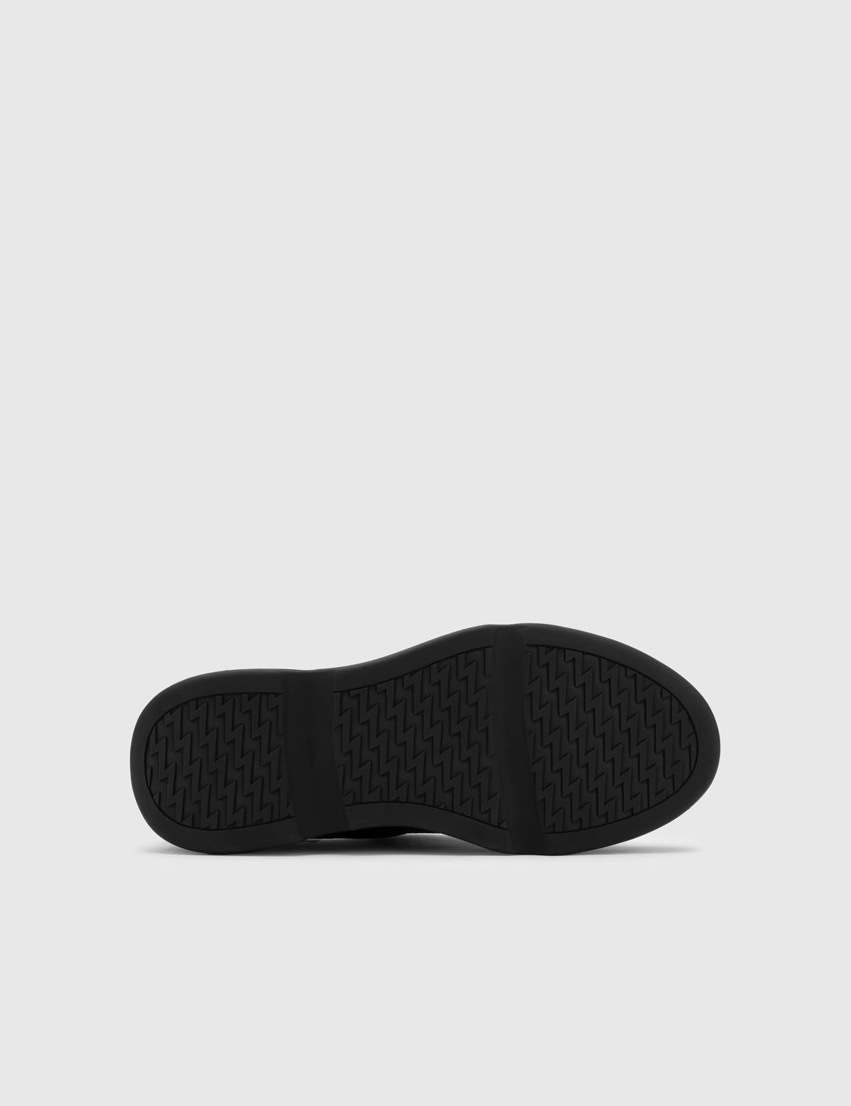 Comgall Black Suede-Black Deer Leather Men's Sneaker