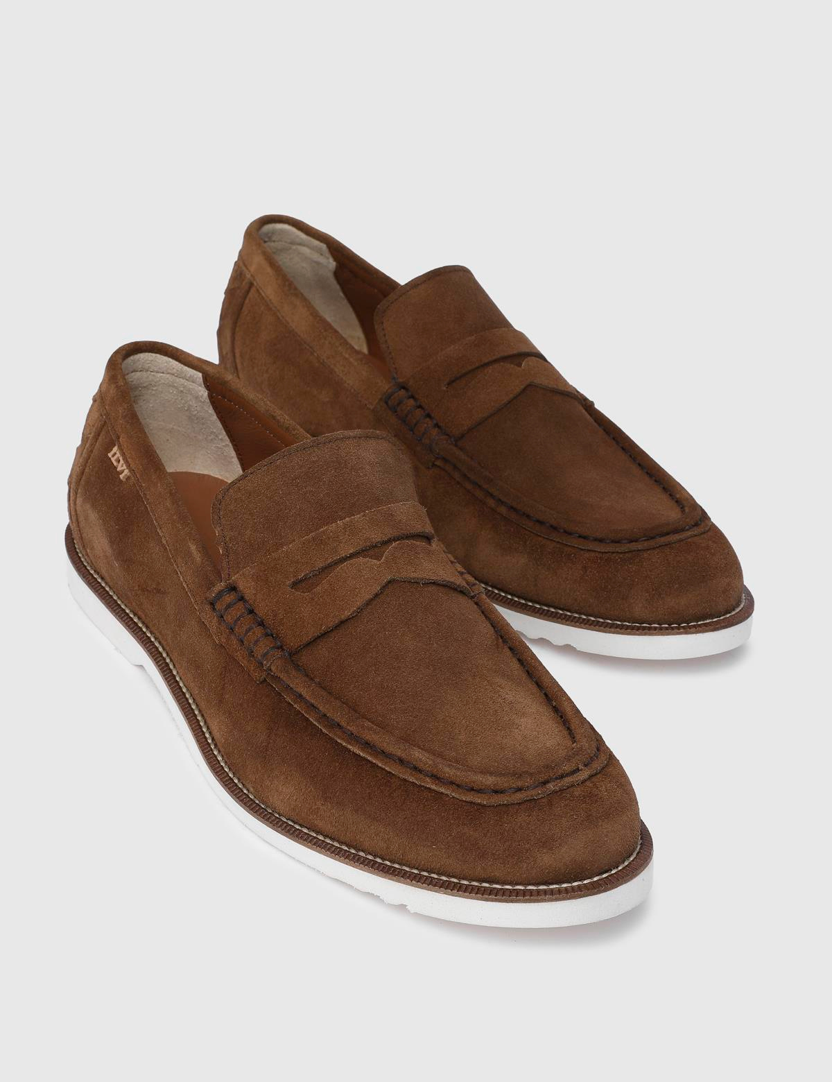 Craven Hakiki Süet Deri Erkek Taba Loafer