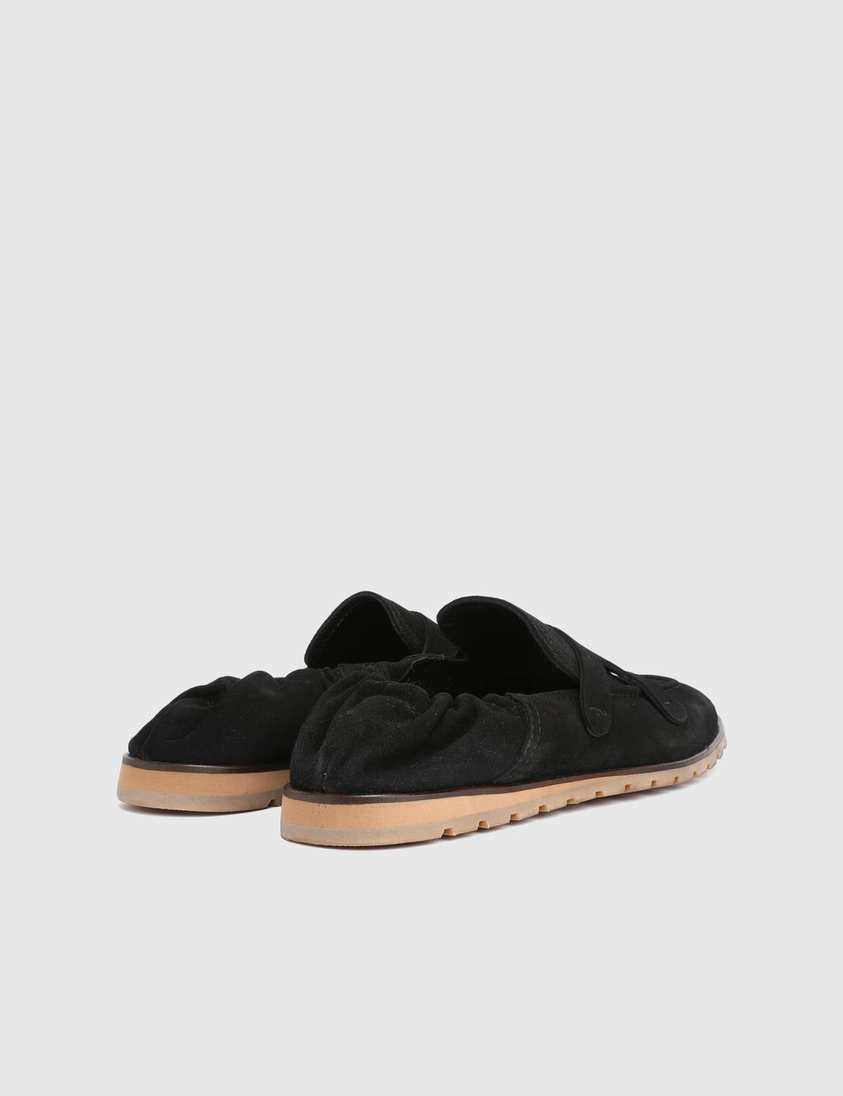Crawley Black Suede Leather Men's Loafer