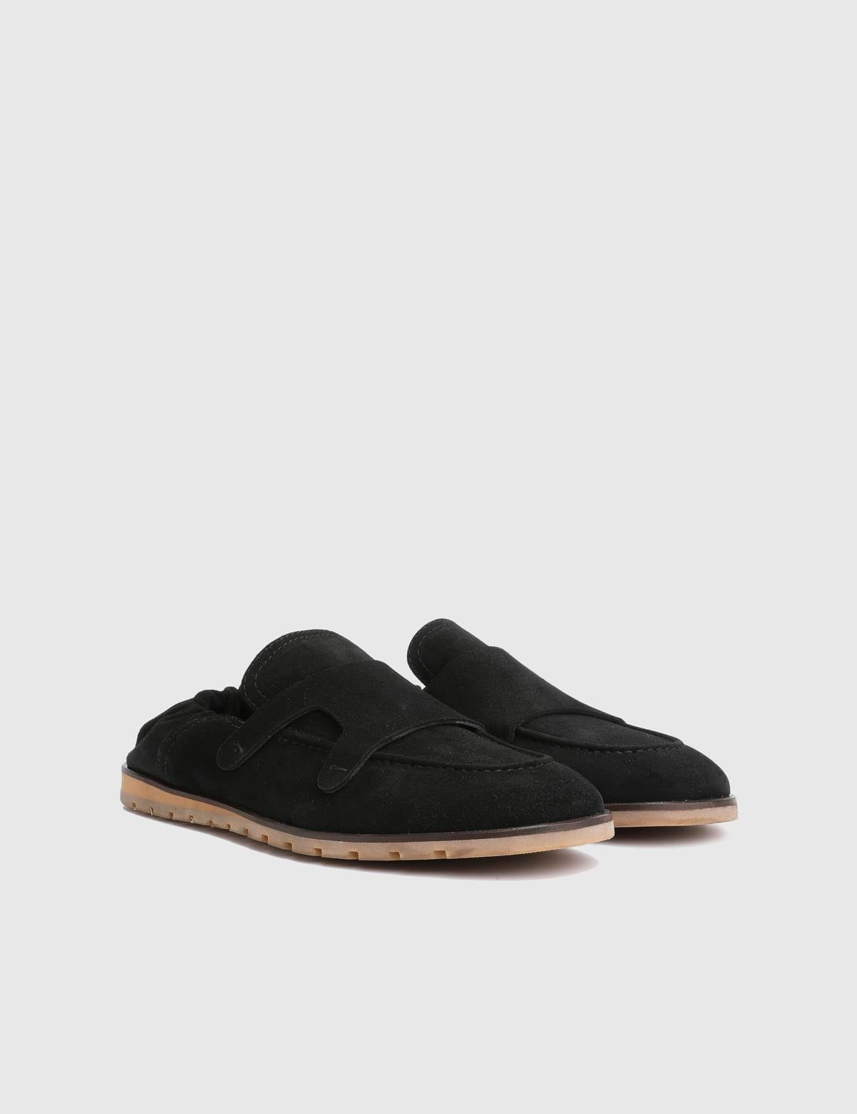 Crawley Black Suede Leather Men's Loafer
