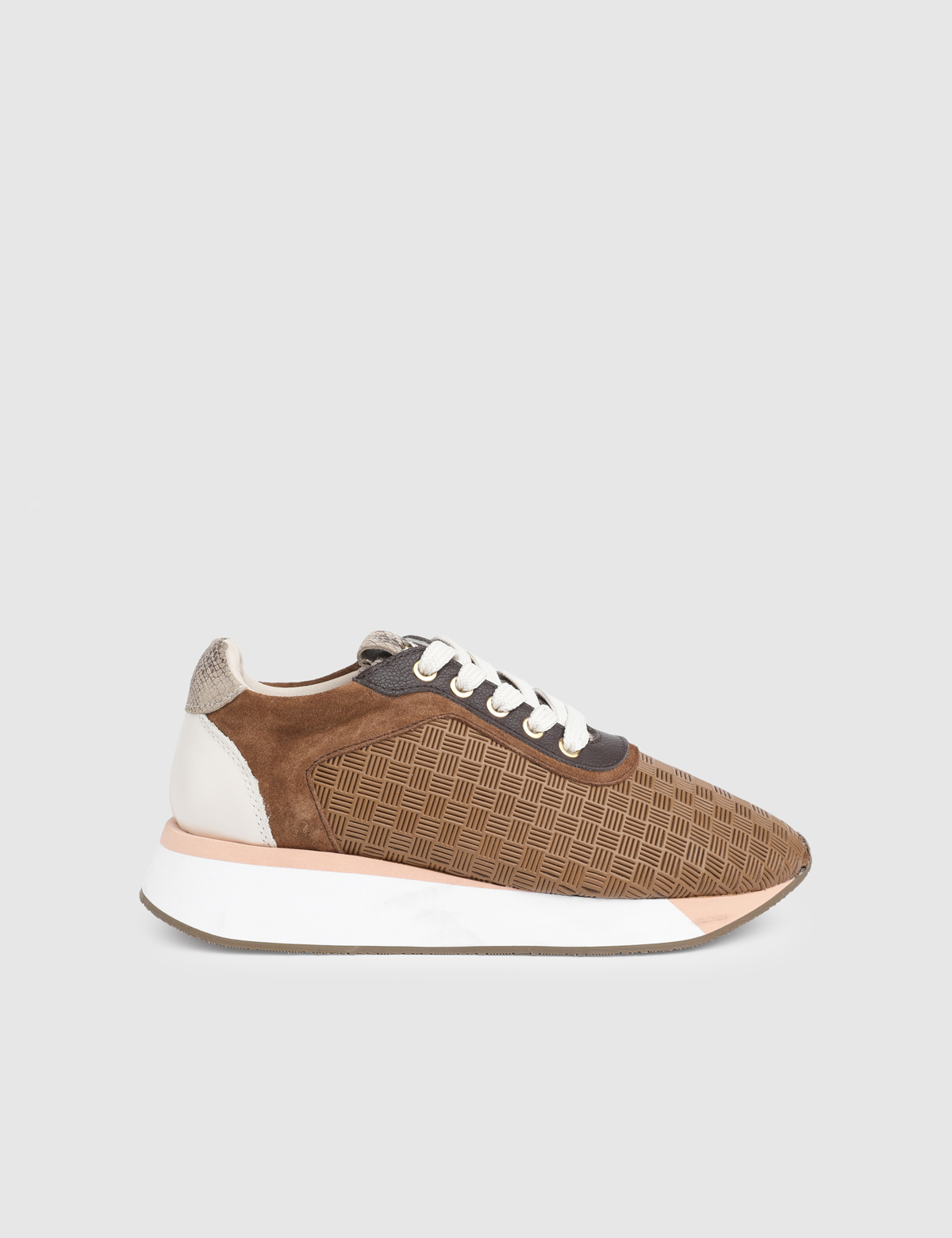 Crux Saddle Brown Suede Leather Women's Sneaker