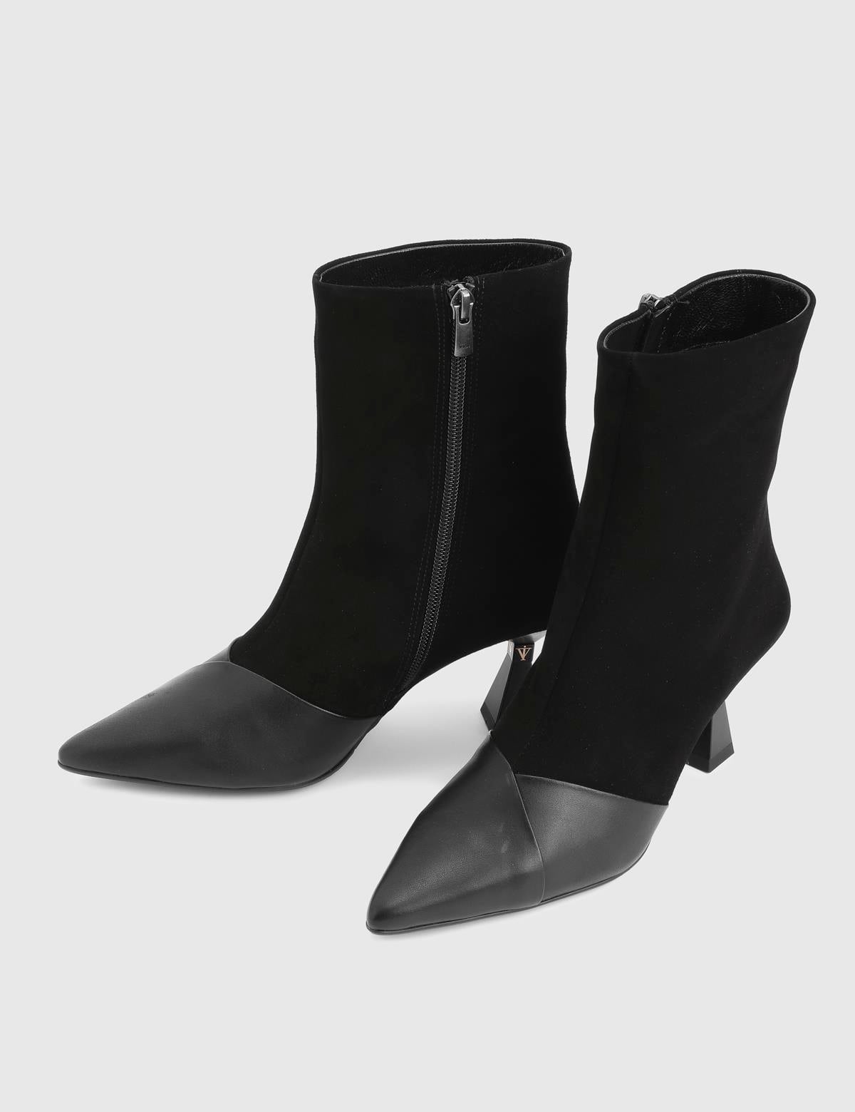 Danze Black Suede Leather Women's Heeled Boot