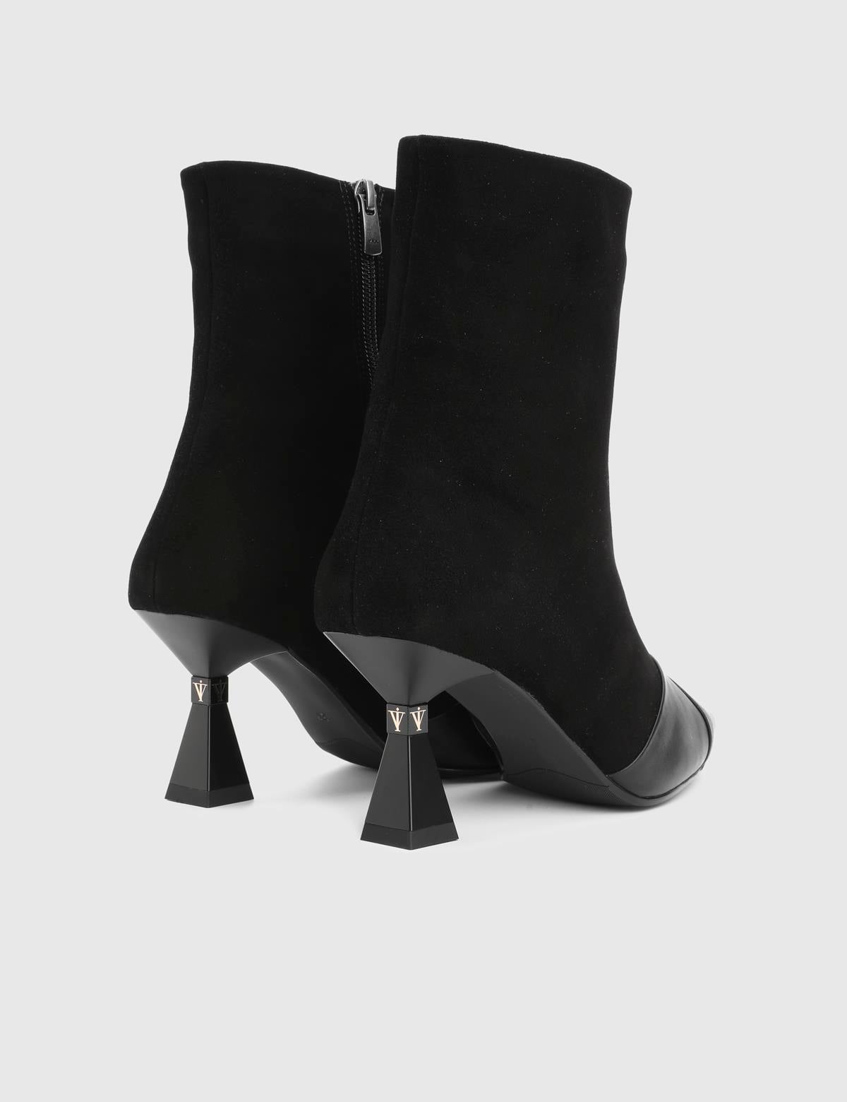 Danze Black Suede Leather Women's Heeled Boot