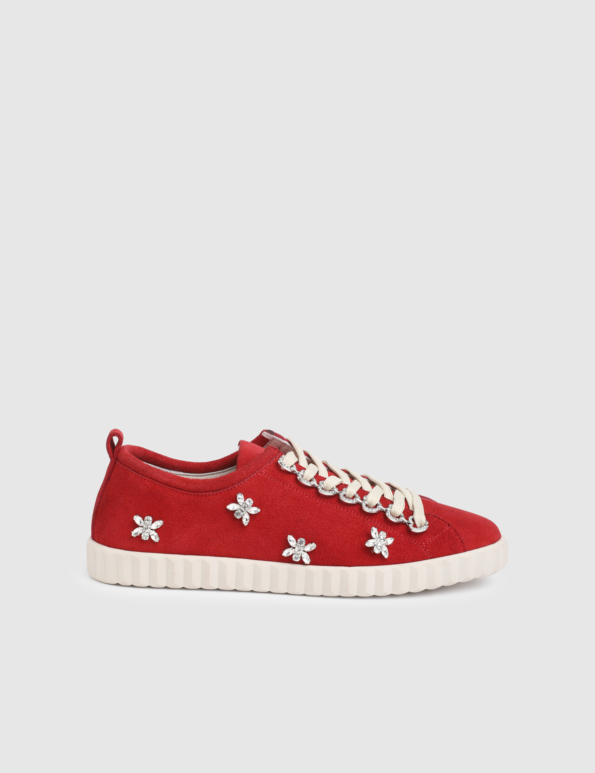 Darela Red Suede Leather Women's Sneaker