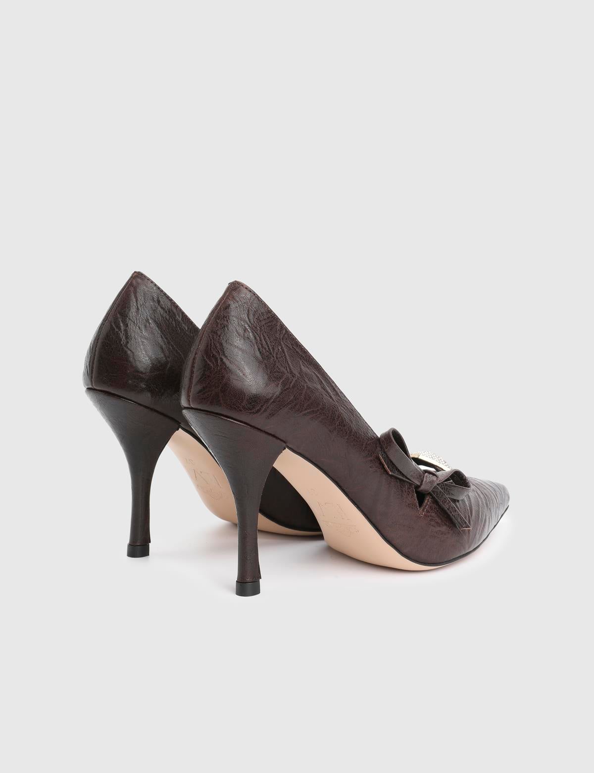 Dario Brown Leather Women's Pump