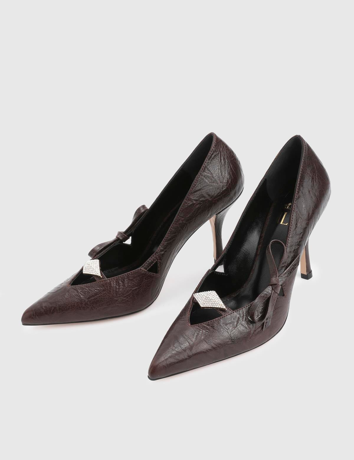 Dario Brown Leather Women's Pump