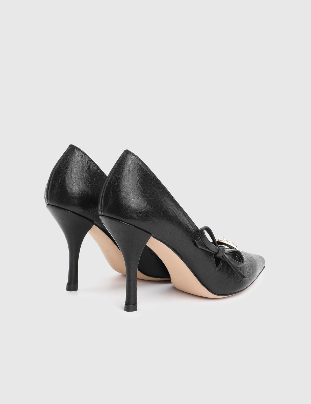 Dario Black Leather Women's Pump