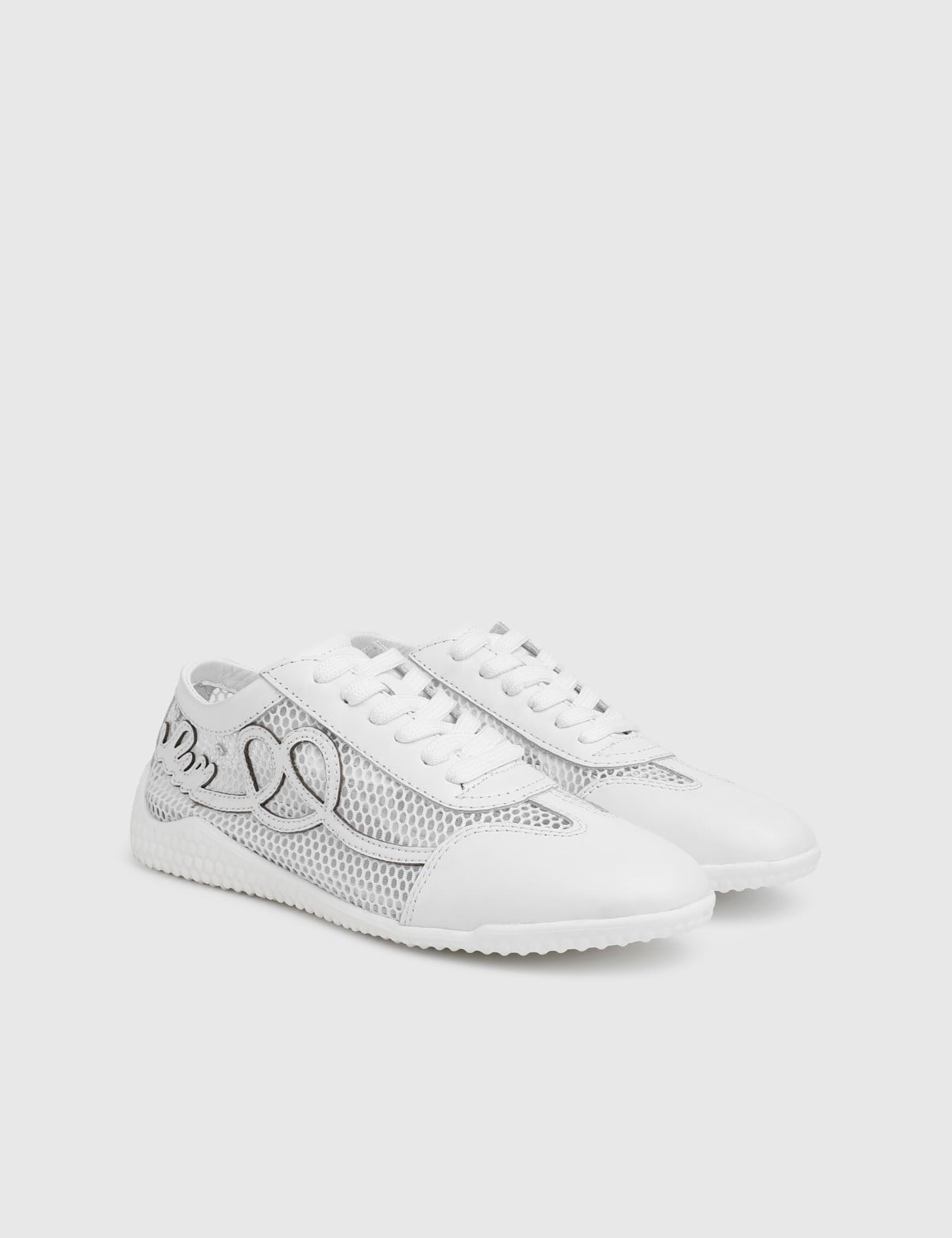 Deyra White Leather Lace Women's Sneaker