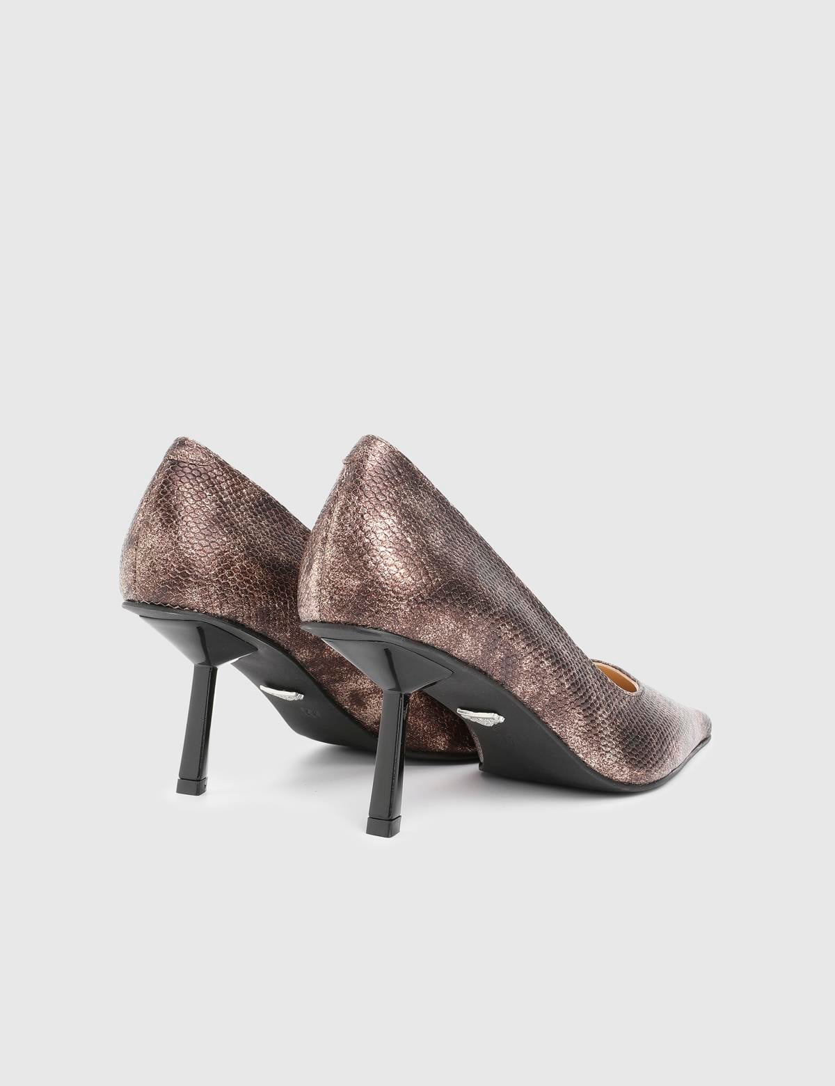 Diami Gold Leather Women's Pump